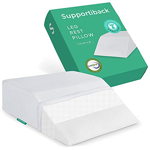 Supportiback® Almohada terapéutica para el descanso de la pierna – Con espuma con memoria, funda...
