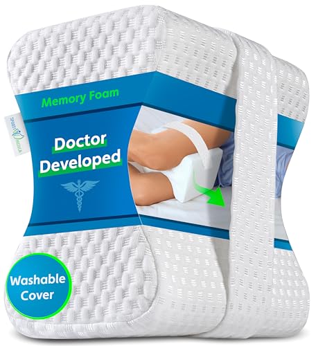 Almohada para Las Rodillas desarrollada por Doctores - Cuña ortopédica viscoelástica para Dormir...