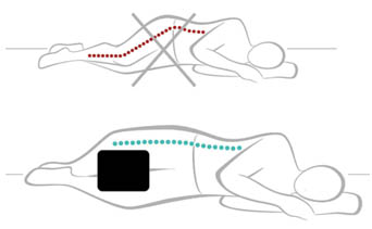 almohada piernas